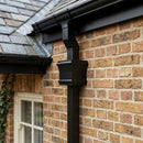 Traditional Downpipe Spare Socket 72x72mm Non-Eared — RAL 9005 (in use)
