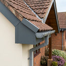 V Return Aluminium Fascia Board Gable Box Ends — RAL 7037 (in use)