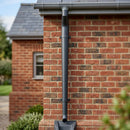 Aluminium Flush Joint Downpipe Sample — RAL 7016 / 76mmØ (in use)