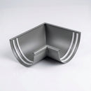 Half Round Aluminium Gutter Angle 135° - 125mm — RAL 7037