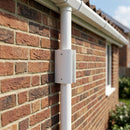 76mm Diameter Aluminium Downpipe Access Plate — RAL 9016 (in use)