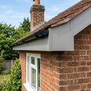 L Return Fascia Board Angle Covers – Aluminium Corner Fascia — RAL 7036 / 90 Deg External Angle (in use)