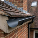 Aluminium Gutter Sample - Standard Profile — RAL 7021 (in use)
