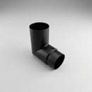 76mm Diameter Flush Joint Aluminium Downpipe Bends — RAL 9005 / 92.5 Deg