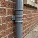 Traditional Downpipe Spare Socket Eared 76mm Diameter — RAL 7037 (in use)