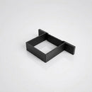 Aluminium Downpipe Clip 72×72mm with 5mm Wall Spacing — Textured Black