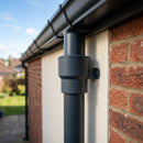76mm Ø Outlet to Downpipe Length Connector — RAL 7016 (in use)