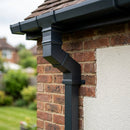 72x72mm Aluminium Adjustable Swanneck Offset — RAL 7021 (in use)