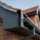 UF1 Aluminium Fascia Board Joint Cover - U Return Profile — RAL 7016 (in use)