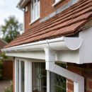 Aluminium Gutter Sample - Standard Profile — RAL 9016 (in use)