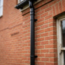Traditional Downpipe Length 63mm Dia x 3m Non-Eared Socket — RAL 9005 (in use)