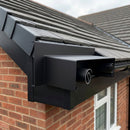 Aluminium Coping Stop End Upstand – Secret Fix — Textured Black (in use)