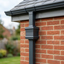 Traditional Downpipe Spare Socket 72x72mm Non-Eared — RAL 7016 (in use)