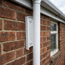 63mm Aluminium Downpipe Access Plate — RAL 9016 (in use)