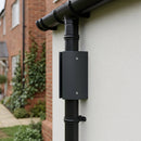 76mm Diameter Aluminium Downpipe Access Plate — RAL 7021 (in use)