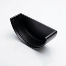 Half Round Aluminium Gutter Stop End - 125mm — RAL 9005