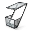 Balcony Rooflight 1140x1180mm Triple Glazed Opening System (view 2)