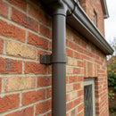 Aluminium Downpipe Clip 63mm Diameter - Flush Joint — RAL 7022 (in use)