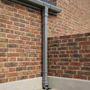 Traditional Downpipe Length 72x72mm x 3m Non-Eared Socket — RAL 7037 (in use)