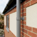 Aluminium Downpipe Clip 76mm Diameter — RAL 7037 (in use)