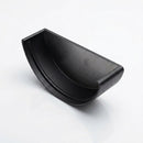 Half Round Aluminium Gutter Stop End - 125mm — Textured Black