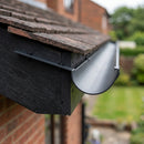 130mm Aluminium Gutter Top Rafter Bracket — RAL 7021 (in use)