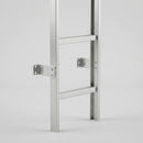 Fixed ladder rung and stile detail with wall fixing bracket