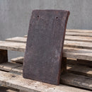 Single handmade clay plain roof tile in the Dark Antique colourway
