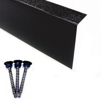Black Metal Wall Flashing Trim for EPDM Rubber Roofing