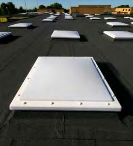 Light Gray Mardome Trade Rooflight Double Dome Skin
